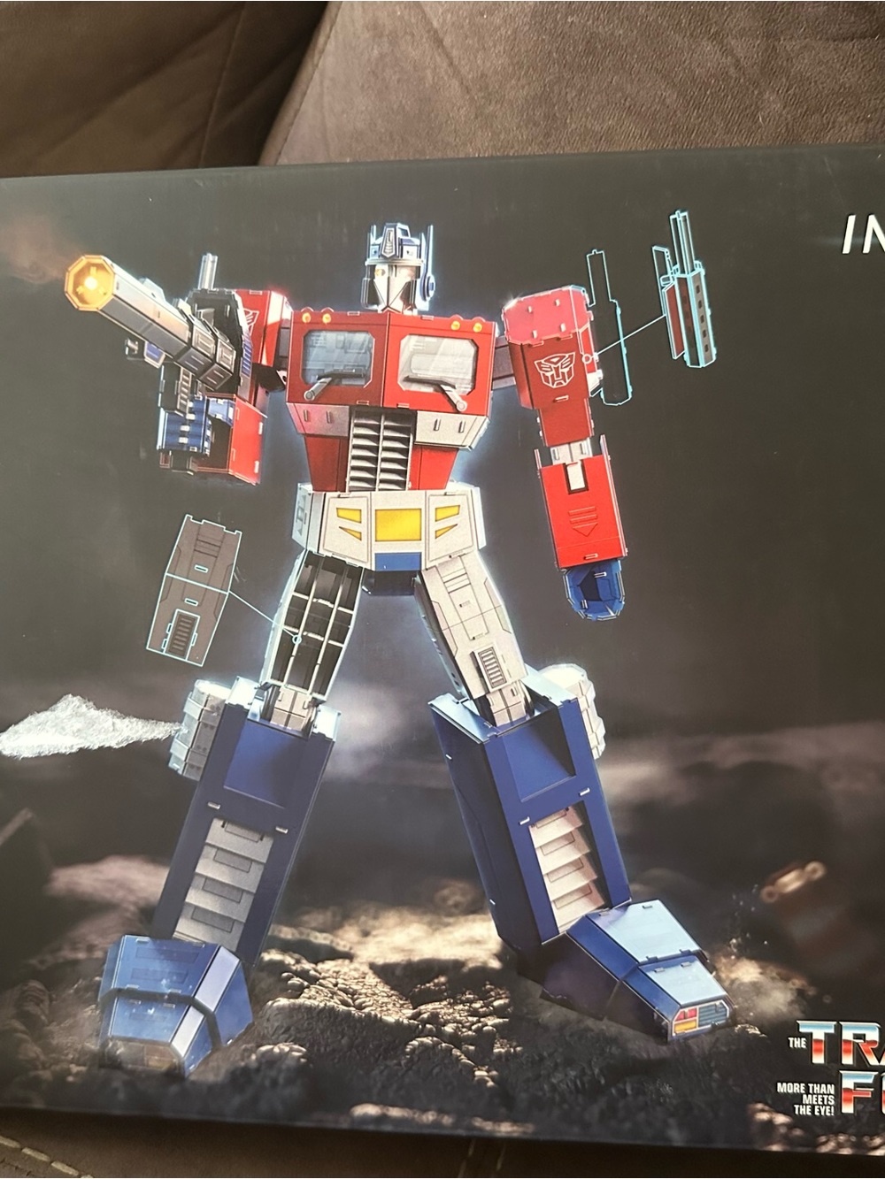 Transformers Optimus Prime puzzle model kit with LED lights